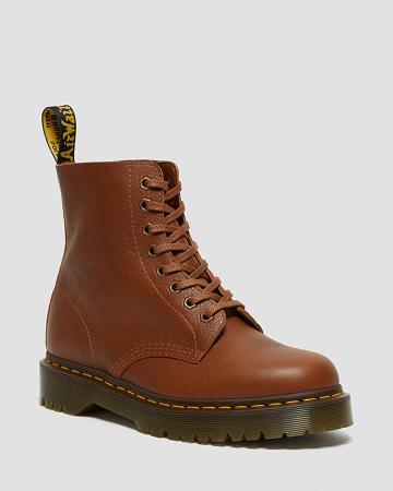 Botas con Cordones Dr Martens 1460 Pascal Bex Cuero Mujer Marrom | MX 599SGL